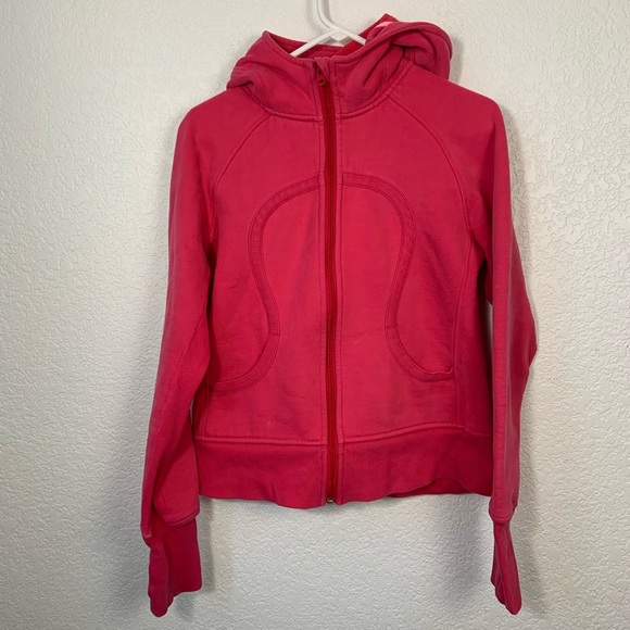lululemon athletica Tops - Lululemon Pink Scuba Hoodie Medium
